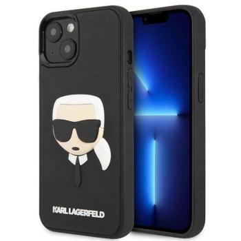 Karl Lagerfeld KLHCP14MKH3DBK iPhone 14 Plus / 15 Plus 6,7&quot; fekete keménytok 3D gumiból készült Karl&#039;s Head keménytok kép