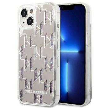Karl Lagerfeld KLHCP14MLMNMS iPhone 14 Plus / 15 Plus 6,7&quot; keménytok ezüst folyékony Glitter Monogram ezüst kép