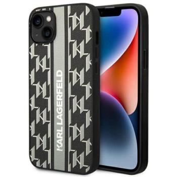 Karl Lagerfeld KLHCP14MPGKLSKG iPhone 14 Plus / 15 Plus 6,7&quot; keménytok szürke Monogram csíkos kép