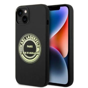 Karl Lagerfeld KLHCP14MSRSGRCK iPhone 14 Plus / 15 Plus 6,7&quot; keménytok fekete szilikon RSG kép