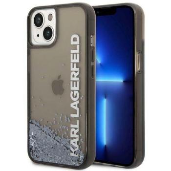 Karl Lagerfeld KLHCP14SLCKVK iPhone 14 6,1&quot; fekete keménytok Folyékony csillogó kép