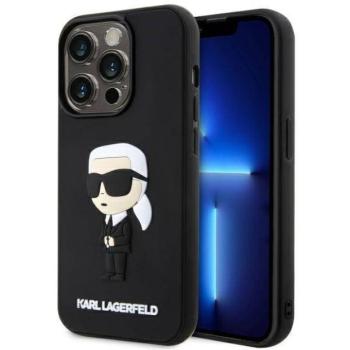 Karl Lagerfeld KLHCP14X3DRKINK iPhone 14 Pro Max 6.7&quot; fekete keménytok Gumiból készült ikonikus 3D keménytok kép