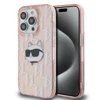 Karl Lagerfeld KLHCP14XHKLPCHP IML Choupette Head &amp; Monogram tok iPhone 14 Pro Max - rózsaszín kép