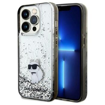 Karl Lagerfeld KLHCP14XLKCNSK iPhone 14 Pro Max 6.7&quot; átlátszó keménytok folyékony csillogó Choupette kép