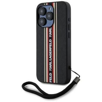 Karl Lagerfeld KLHCP15XPAMSCNSR Saffiano Athleisure Stripes Cord tok iPhone 15 Pro Max - piros kép