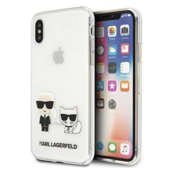 Karl Lagerfeld KLHCPXCKTR iPhone X/Xs átlátszó Karl &amp; Choupette keménytok kép