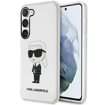 Karl Lagerfeld KLHCS23MHNIKTCT Samsung Galaxy S23+ S916 átlátszó keménytok ikonikus Karl Lagerfeld kép
