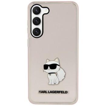 Karl Lagerfeld KLHCS23SHNCHTCP Samsung Galaxy S23 S911 rózsaszín keménytok ikonikus Choupette kép