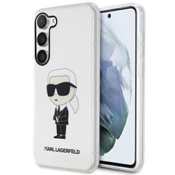 Karl Lagerfeld KLHCS23SHNIKTCT Samsung Galaxy S23 S911 átlátszó keménytok ikonikus Karl Lagerfeld kép