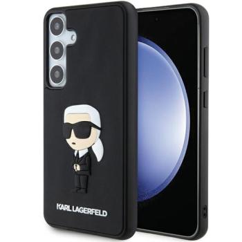 Karl Lagerfeld KLHCS24M3DRKINK S24+ S926 fekete keménytok 3D gumi ikonikus kép
