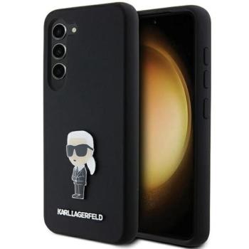 Karl Lagerfeld KLHCS24MSMHHKNPK Silicone Ikonik Metal Pin tok Samsung Galaxy S24 Plus - fekete kép