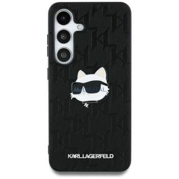Karl Lagerfeld KLHCS25LPGKLCHPK PU Monogram Choupette Head Pin tok Samsung Galaxy S25 Ultra - fekete kép