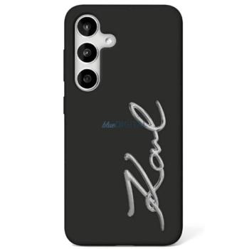 Karl Lagerfeld KLHCS25SSCMSMVK Silicone Sign Metal Logo tok Samsung Galaxy S25 - fekete kép