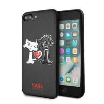 Karl Lagerfeld KLHCS8LCL1BK S8 Plus G955 keménytok fekete Choupette in love tok kép