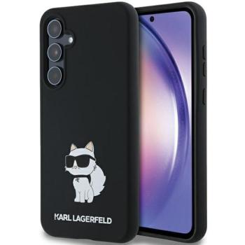 Karl Lagerfeld KLHCSA35SMHCNPK Silicone Choupette Metal Pin keménytok Samsung Galaxy A35 - fekete kép