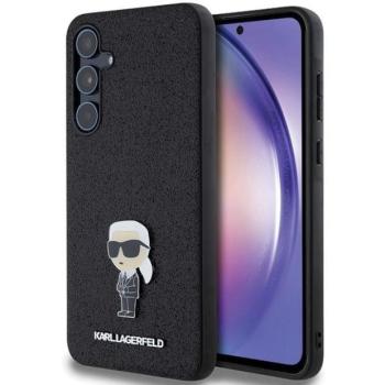 Karl Lagerfeld KLHCSA55GKNPSK Fixed Glitter Ikonik Logo Metal Pin keménytok Samsung Galaxy A55 - fekete kép