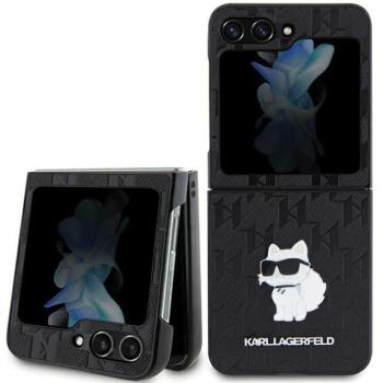 Karl Lagerfeld KLHCZF5SAPCHNPK Z Flip5 F731 keménytok fekete Saffiano Monogram Choupette Pin kép