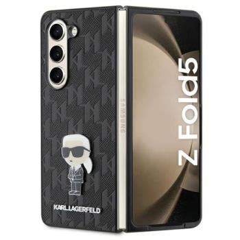 Karl Lagerfeld KLHCZFD5SAPKINPK Z Fold5 F946 keménytok fekete Saffiano Monogram ikonikus kitűző kép