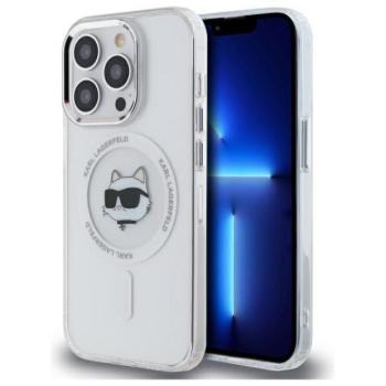 Karl Lagerfeld KLHMP13LHLSCHH IML Metal Choupette Head MagSafe-kompatibilis keménytok iPhone 13 Pro - fehér kép