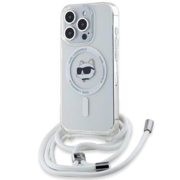 Karl Lagerfeld KLHMP13XHCCHNT IML Choupette Head &amp; Cord MagSafe-kompatibilis tok iPhone 13 Pro Max - átlátszó kép