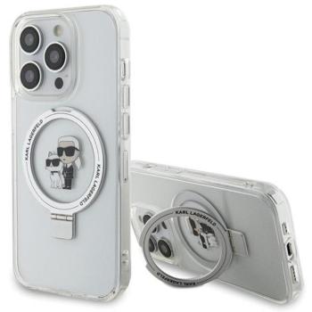 Karl Lagerfeld KLHMP13XHMRSKCH iPhone 13 Pro Max 6.7&quot; fehér keménytok gyűrűs állvány Karl&amp;Choupettte MagSafe kép