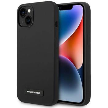 Karl Lagerfeld KLHMP14MSLMP1K iPhone 14 Plus 6,7&quot; keménytok fekete Szilikon plakett Magsafe kép
