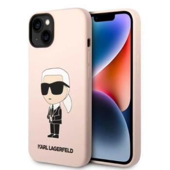 Karl Lagerfeld KLHMP14MSNIKBCP iPhone 14 Plus / 15 Plus 6,7&quot; keménytok rózsaszín szilikon ikonikus Magsafe kép