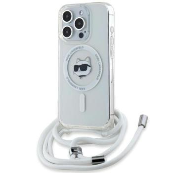 Karl Lagerfeld KLHMP14XHCCHNT IML Choupette Head &amp; Cord MagSafe-kompatibilis tok iPhone 14 Pro Max - átlátszó kép