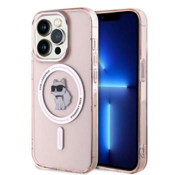 Karl Lagerfeld KLHMP14XHFCCNOP IML Choupette MagSafe-kompatibilis tok iPhone 14 Pro Max - rózsaszín kép