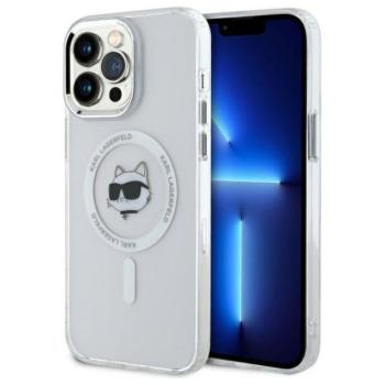 Karl Lagerfeld KLHMP14XHLSCHH IML Metal Choupette Head MagSafe-kompatibilis keménytok iPhone 14 Pro Max - fehér kép