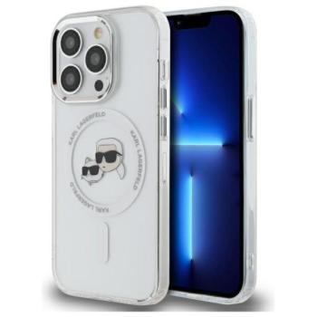 Karl Lagerfeld KLHMP14XHLSKCH IML Metal Karl&amp;Choupette Head MagSafe-kompatibilis keménytok iPhone 14 Pro Max - fehér kép