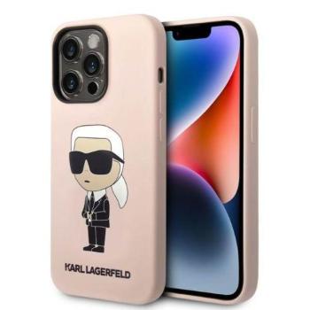 Karl Lagerfeld KLHMP14XSNIKBCP iPhone 14 Pro Max 6,7&quot; keménytok rózsaszín szilikon ikonikus Magsafe tok kép