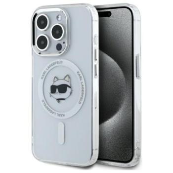 Karl Lagerfeld KLHMP15LHLSCHH IML Metal Choupette Head MagSafe-kompatibilis keménytok iPhone 15 Pro - fehér kép