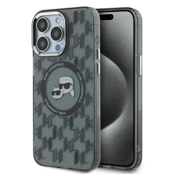 Karl Lagerfeld KLHMP15LHMCKMHK IML Monogram Karl&amp;Choupette Head MagSafe tok iPhone 15 Pro - fekete kép
