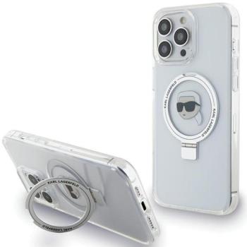 Karl Lagerfeld KLHMP15LHMRSKHHH iPhone 15 Pro 6.1&quot; fehér keménytok gyűrűs állvány Karl Head MagSafe kép