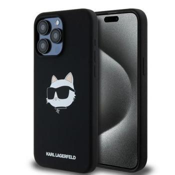 Karl Lagerfeld KLHMP15LSCHPPLK Silicone Choupette Head MagSafe keménytok iPhone 15 Pro - fekete kép