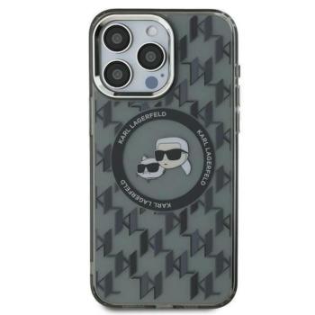 Karl Lagerfeld KLHMP15MHMCKMHK IML Monogram Karl&amp;Choupette Head MagSafe tok iPhone 15 Plus - fekete kép