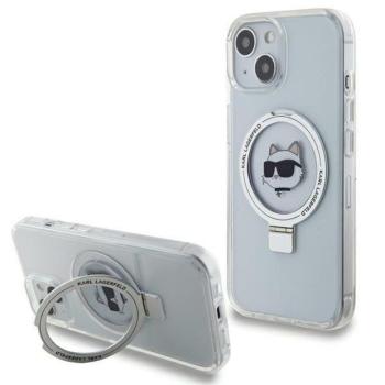 Karl Lagerfeld KLHMP15MHMRSCHH iPhone 15 Plus / 14 Plus 6.7&quot; fehér keménytok gyűrűs állvány Choupette Head MagSafe kép