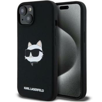 Karl Lagerfeld KLHMP15MSCHPPLK Silicone Choupette Head MagSafe-kompatibilis tok iPhone 15 Plus - fekete kép