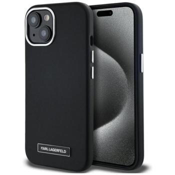 Karl Lagerfeld KLHMP15SPGMSRPK FW Metal Plate MagSafe-kompatibilis tok iPhone 15 - fekete kép