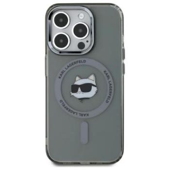 Karl Lagerfeld KLHMP15XHLSCHK IML Metal Choupette Head MagSafe-kompatibilis keménytok iPhone 15 Pro Max - szürke átlátszó kép