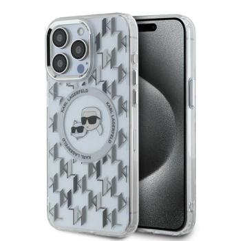 Karl Lagerfeld KLHMP15XHMCKMHT IML Monogram Karl&amp;Choupette Head MagSafe tok iPhone 15 Pro Max - átlátszó kép