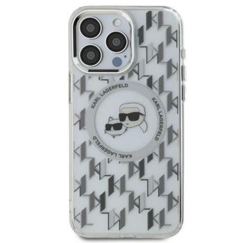 Karl Lagerfeld KLHMP16LHMCKMHT IML Monogram Karl&amp;Choupette Head MagSafe tok iPhone 16 Pro - átlátszó kép