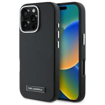 Karl Lagerfeld KLHMP16LPGMSRPK FW Metal Plate MagSafe keménytok iPhone 16 Pro - fekete kép