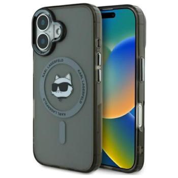 Karl Lagerfeld KLHMP16MHLSCHK IML Metal Choupette Head MagSafe keménytok iPhone 16 Plus - fekete kép