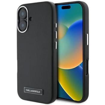 Karl Lagerfeld KLHMP16MPGMSRPK FW Metal Plate MagSafe keménytok iPhone 16 Plus - fekete kép