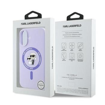 Karl Lagerfeld KLHMP16MSCMKCRHU Silicone KC Body Ring MagSafe-kompatibilis tok iPhone 16 Plus - lila kép