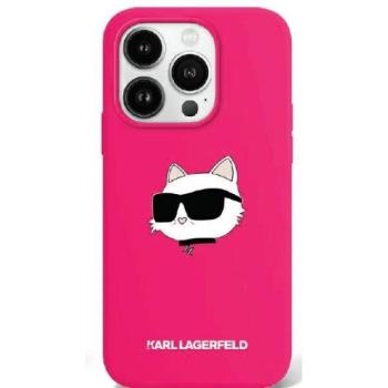 Karl Lagerfeld KLHMP16SSCHPPLF Silicone Choupette Head Print MagSafe keménytok iPhone 16 - rózsaszín kép