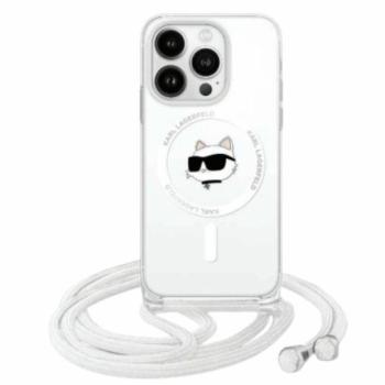 Karl Lagerfeld KLHMP16XHCCHNT IML Choupette Head &amp; Cord MagSafe-kompatibilis keménytok iPhone 16 Pro Max - átlátszó kép