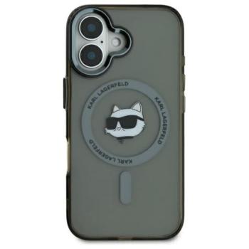 Karl Lagerfeld KLHMP16XHLSCHK IML Metal Choupette Head MagSafe keménytok iPhone 16 Pro Max - fekete kép